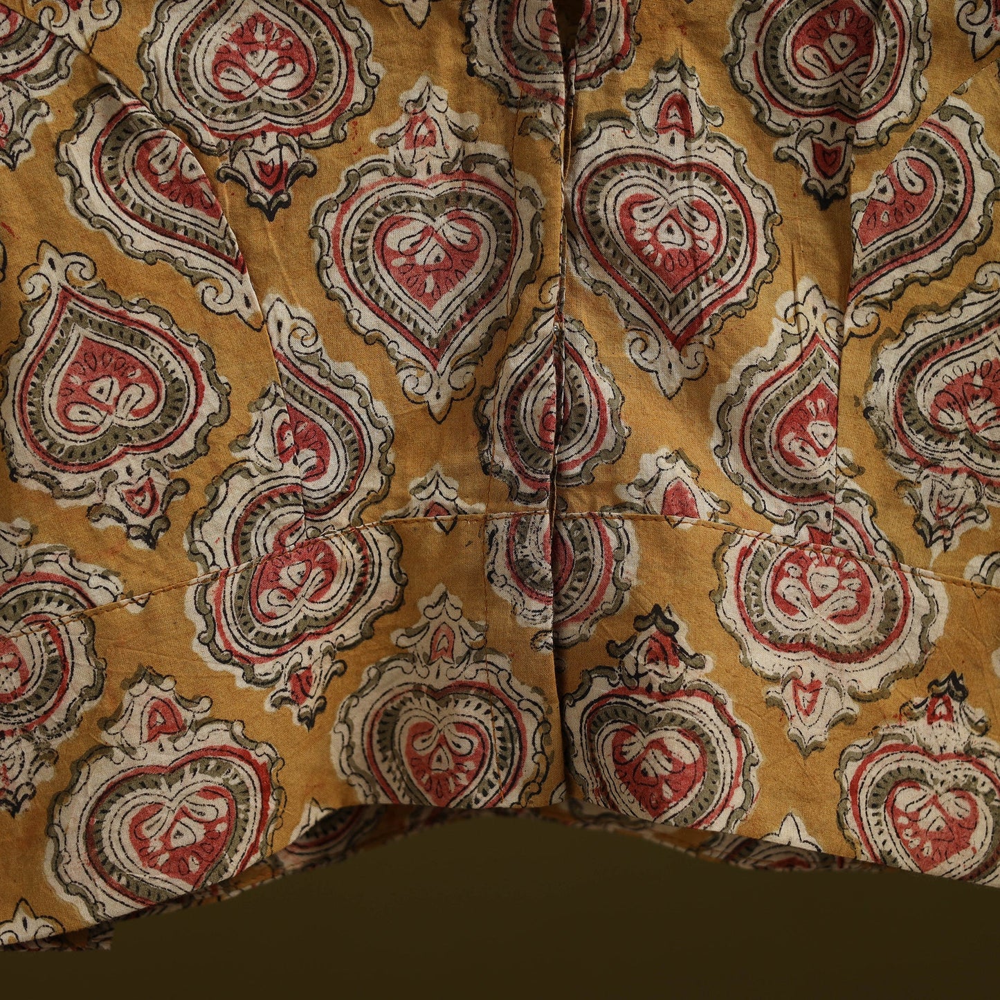 Pedana cotton natural dyed kalamkari readymade blouse 09