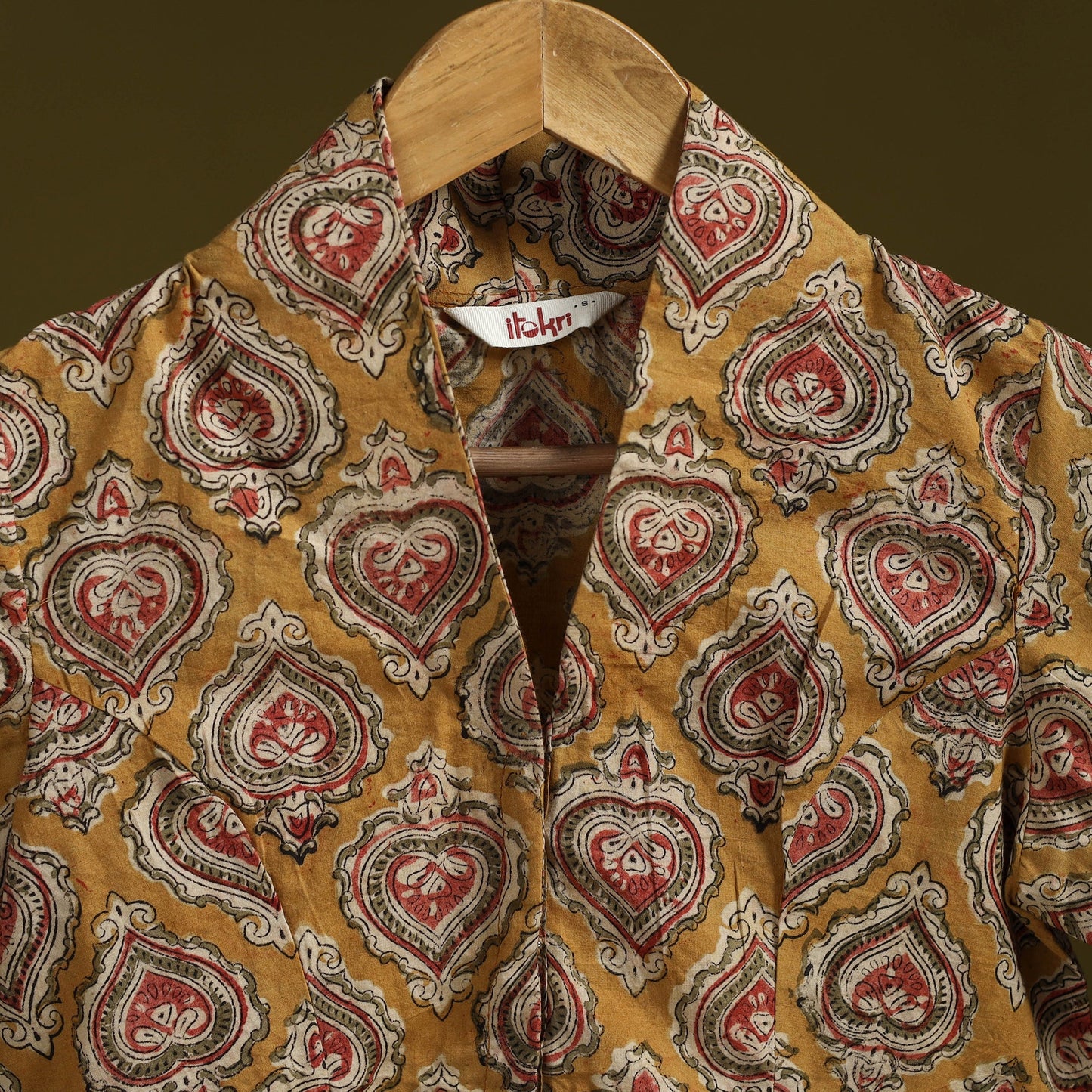 Pedana cotton natural dyed kalamkari readymade blouse 09