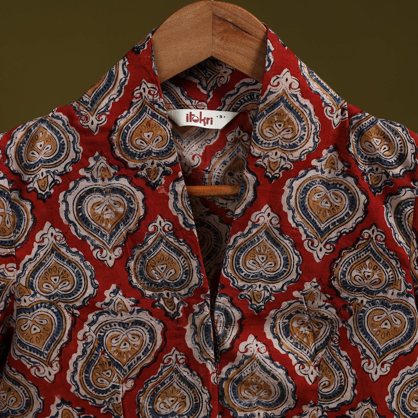 Pedana cotton natural dyed kalamkari readymade blouse 10