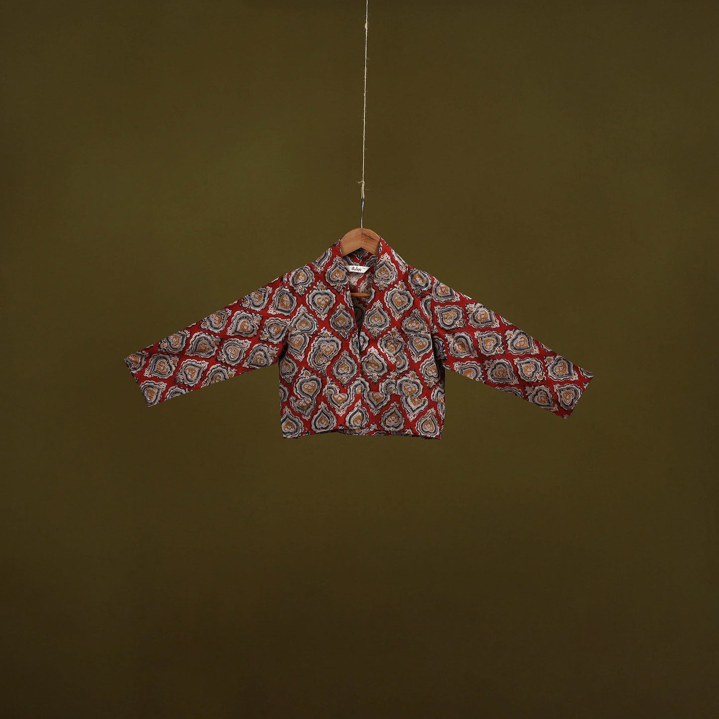 Pedana cotton natural dyed kalamkari readymade blouse 10