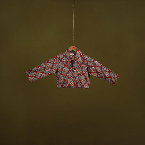 Pedana cotton natural dyed kalamkari readymade blouse 10