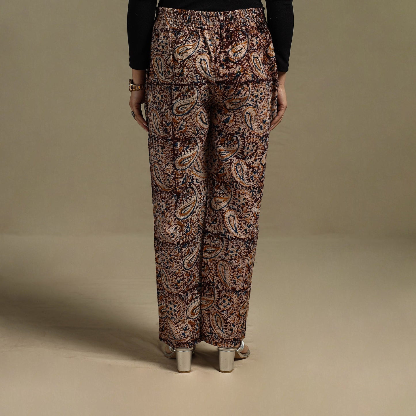 Pedana hand natural dyed cotton kalamkari pant 23