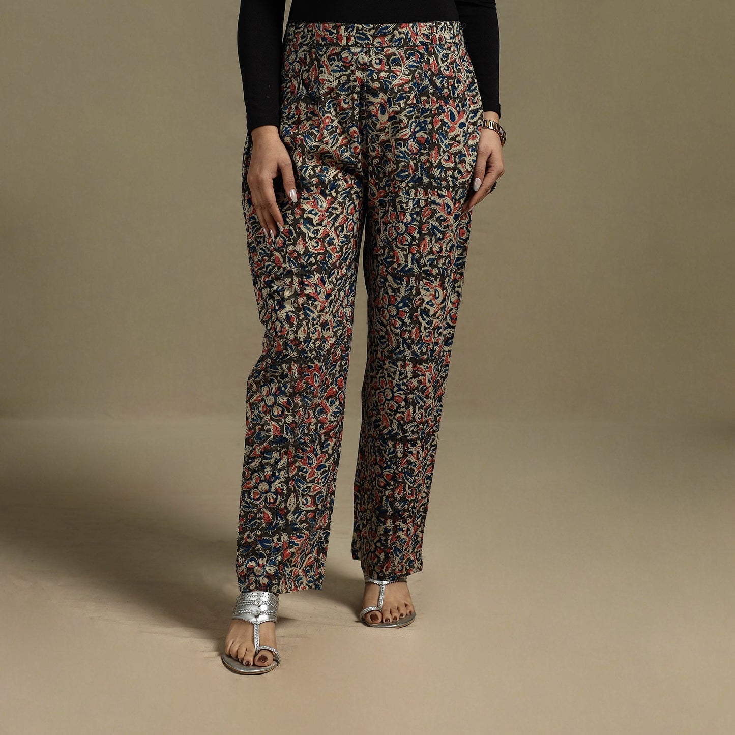 Pedana hand natural dyed cotton kalamkari pant 24