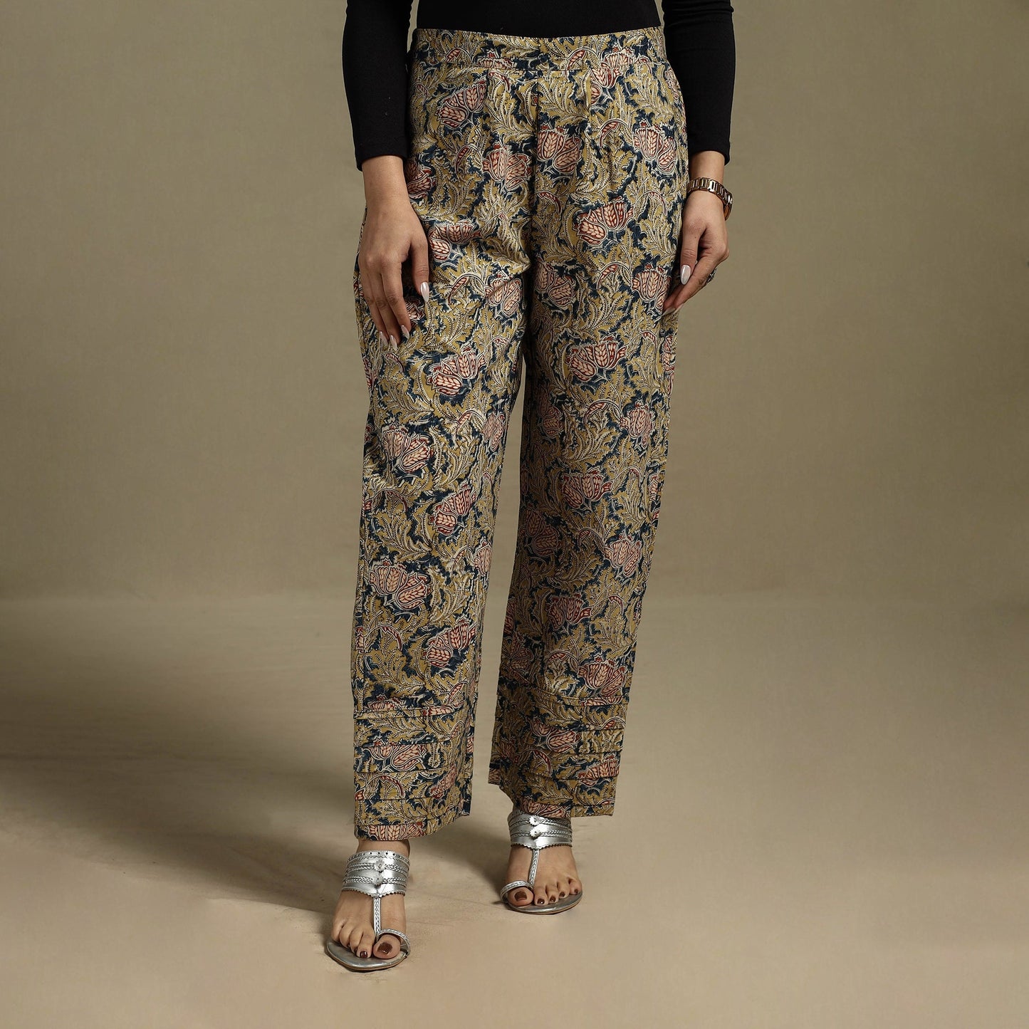 Pedana hand natural dyed cotton kalamkari pant 27