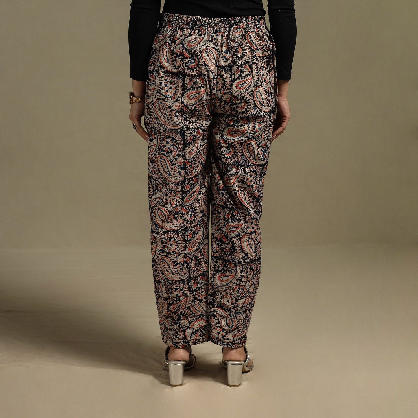 Pedana hand natural dyed cotton kalamkari pant 28