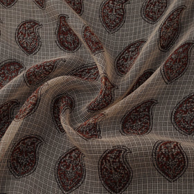 Pedana hand block print natural dyed kota doria cotton
