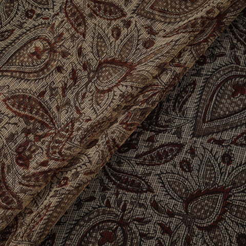 Pedana hand block print natural dyed kota doria cotton