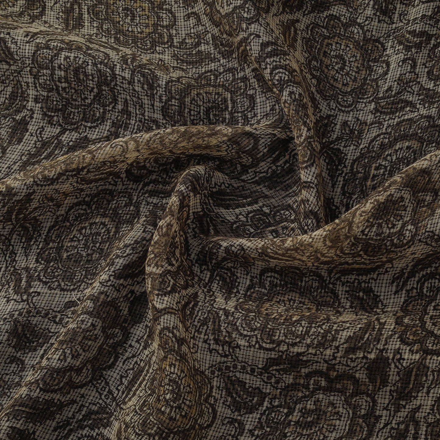 Pedana hand block print natural dyed kota doria cotton