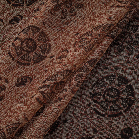 Pedana hand block print natural dyed kota doria cotton
