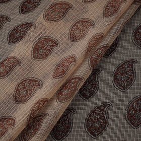 Pedana hand block print natural dyed kota doria cotton