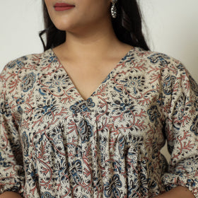 Pedana kalamkari printed cotton flared gher dress 08