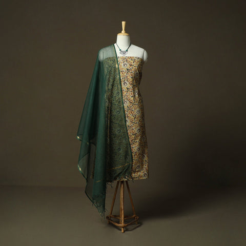 Pedana kalamkari hand block print natural dyed cotton 2pc