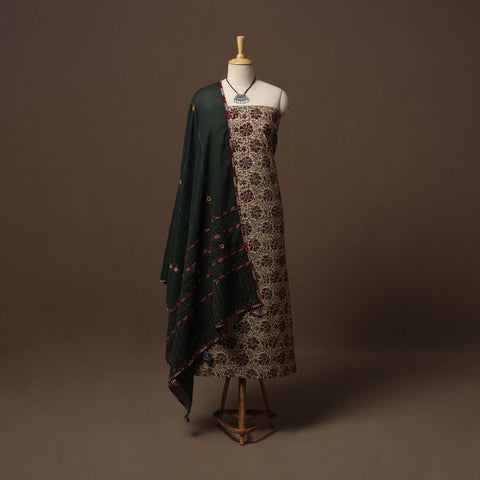 Pedana kalamkari natural dyed cotton 2pc unstitched dress