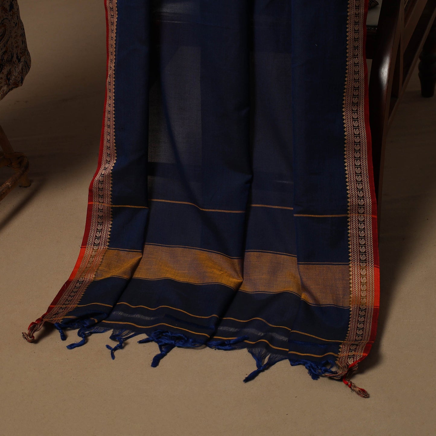 Pedana kalamkari printed cotton 2pc unstitched dress