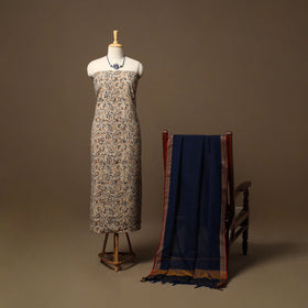 Pedana kalamkari printed cotton 2pc unstitched dress