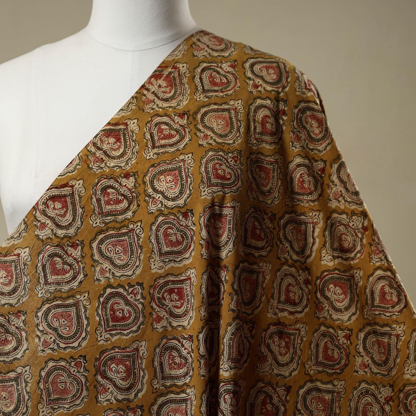 Pedana natural dyed cotton kalamkari fabric 04 - handcrafted