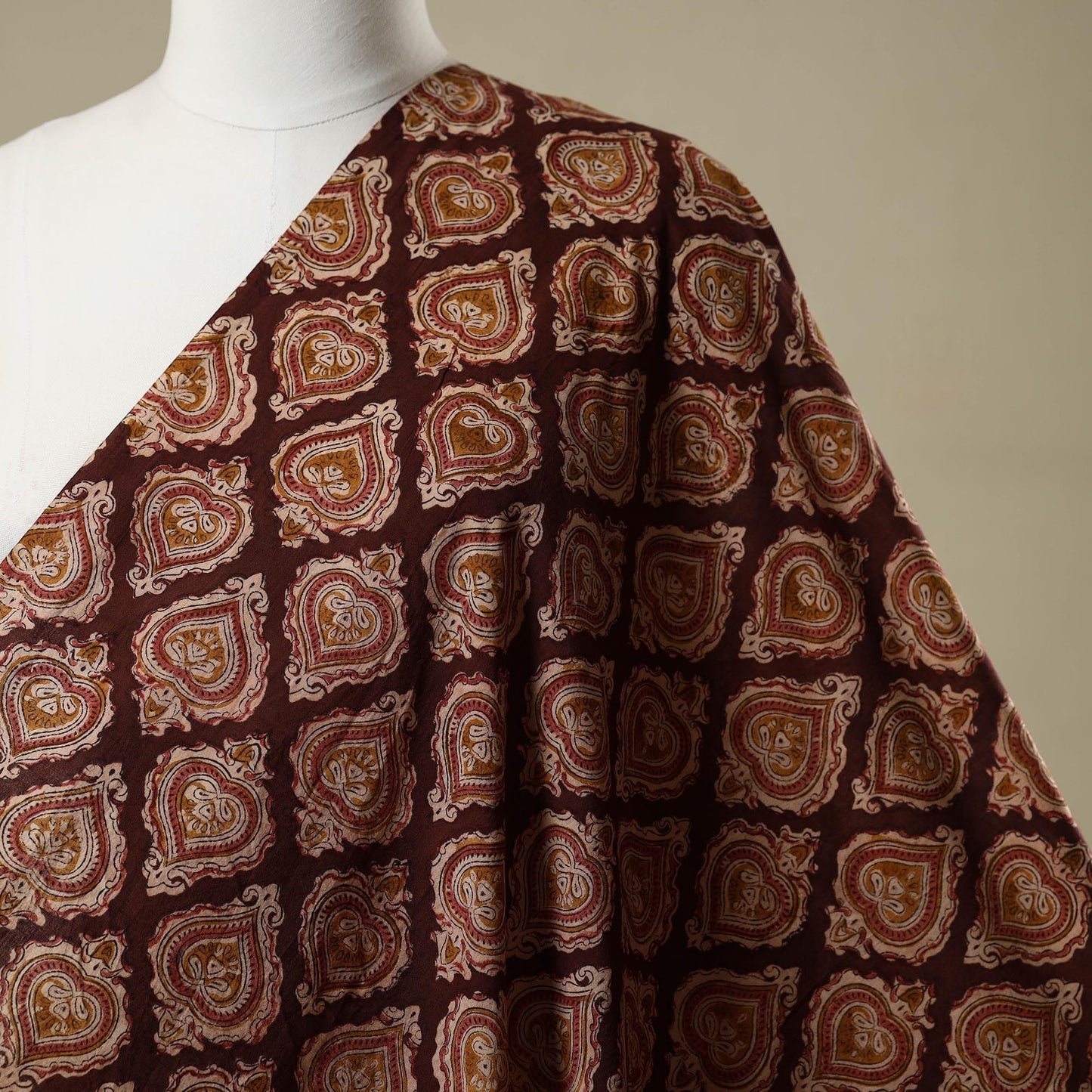 Pedana natural dyed cotton kalamkari fabric 05 - handcrafted