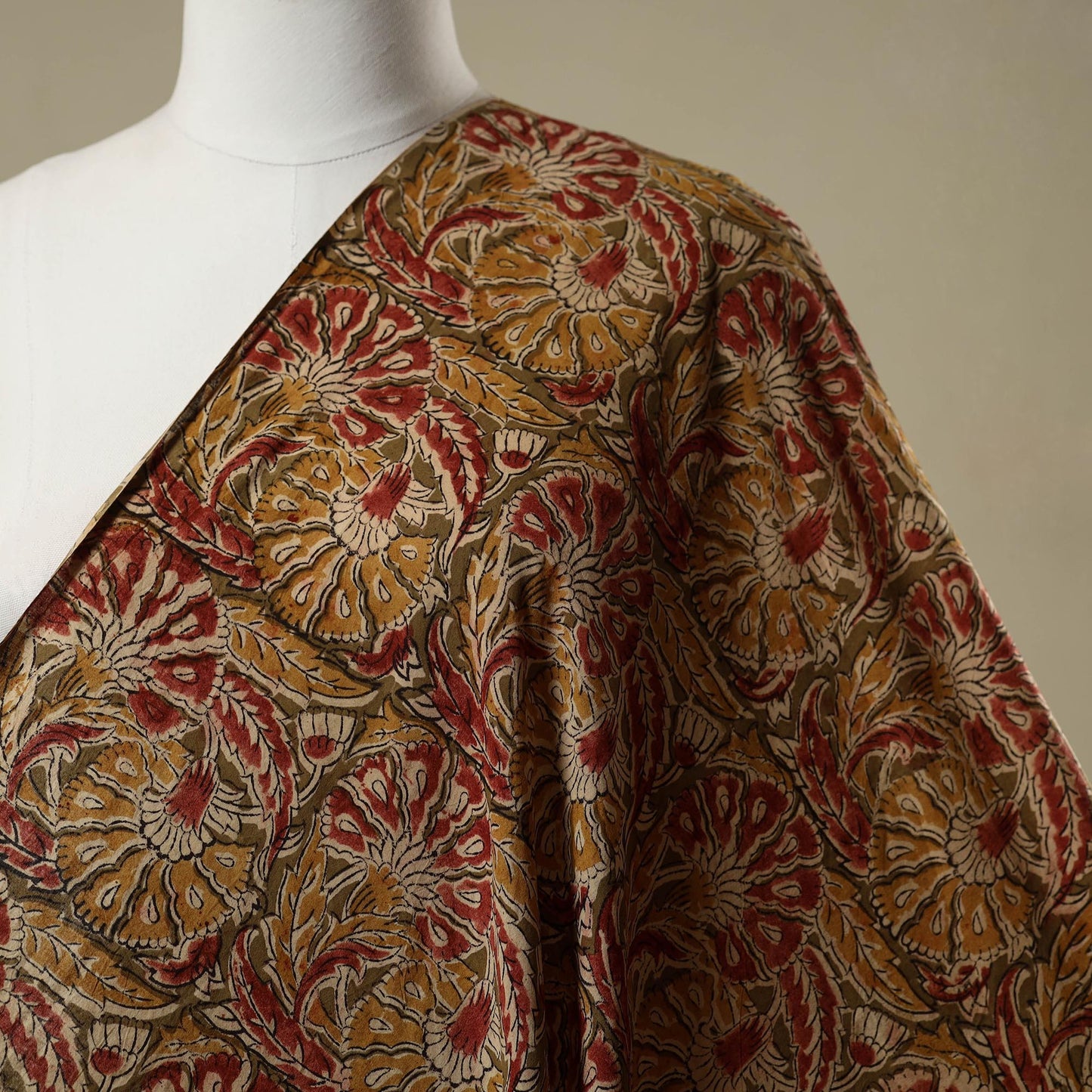 Pedana natural dyed cotton kalamkari fabric 06 - handcrafted