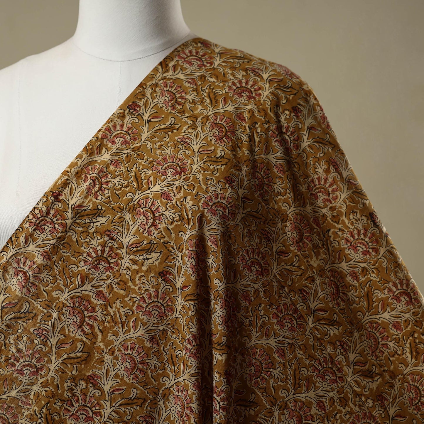 Pedana natural dyed cotton kalamkari fabric 07 - handcrafted