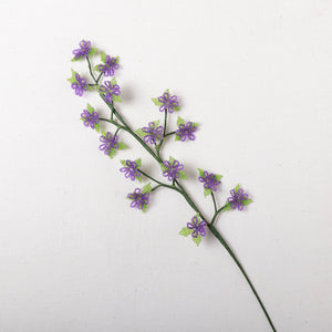  Periwinkle Purple Hapur Flower Beadwork Stick 