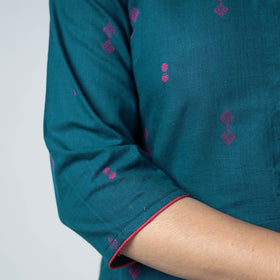 Buy Jacquard Cotton Long Kurta for Women