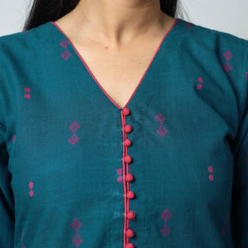 Buy Jacquard Cotton Long Kurta for Women