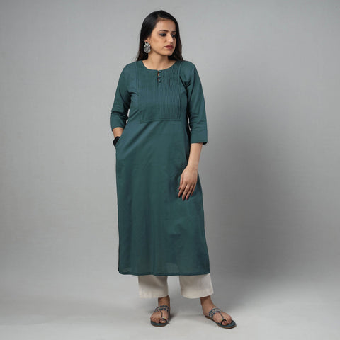 Buy Plain Cotton Long Kurta Online at iTokri.com