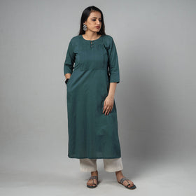 Buy Plain Cotton Long Kurta Online at iTokri.com