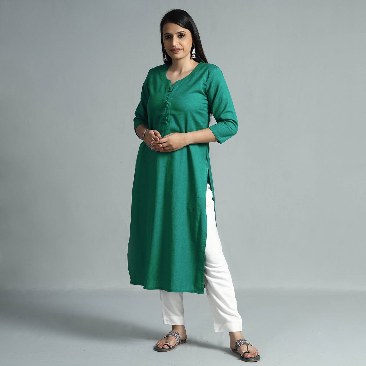 Plain Flex Cotton Kurta 