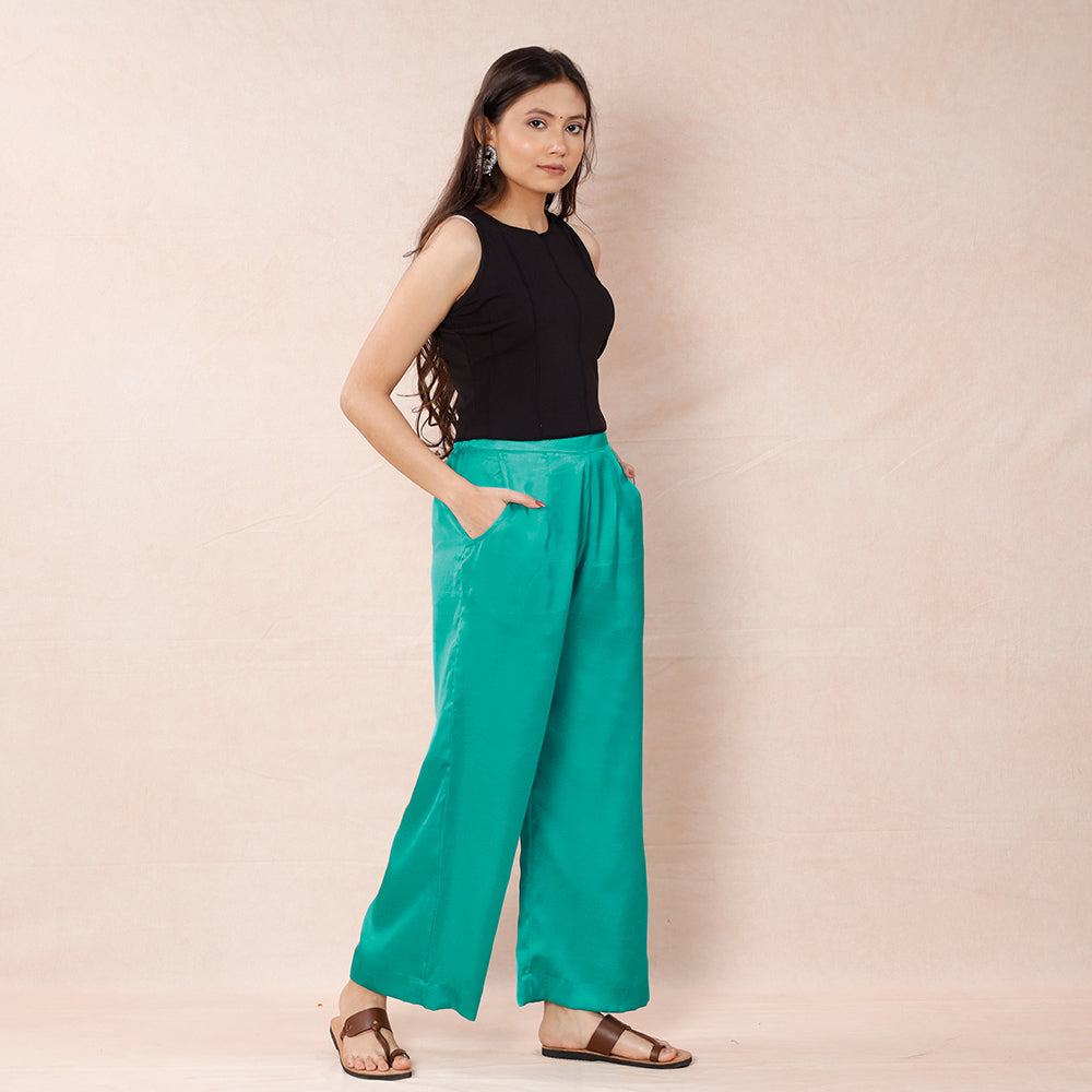  Pure Modal Silk Plain Palazzo 