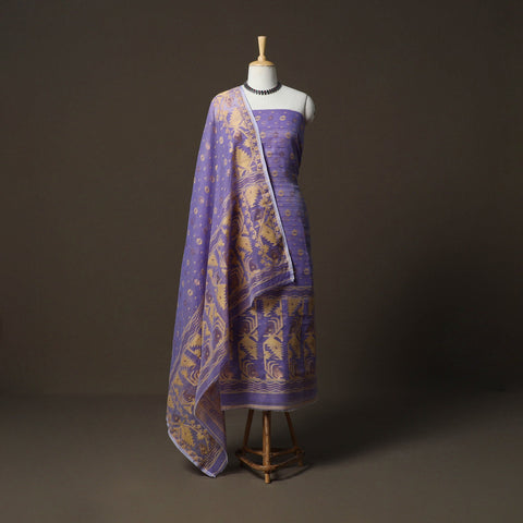 Phulia jamdani silk cotton 2pc unstitched dress material 25