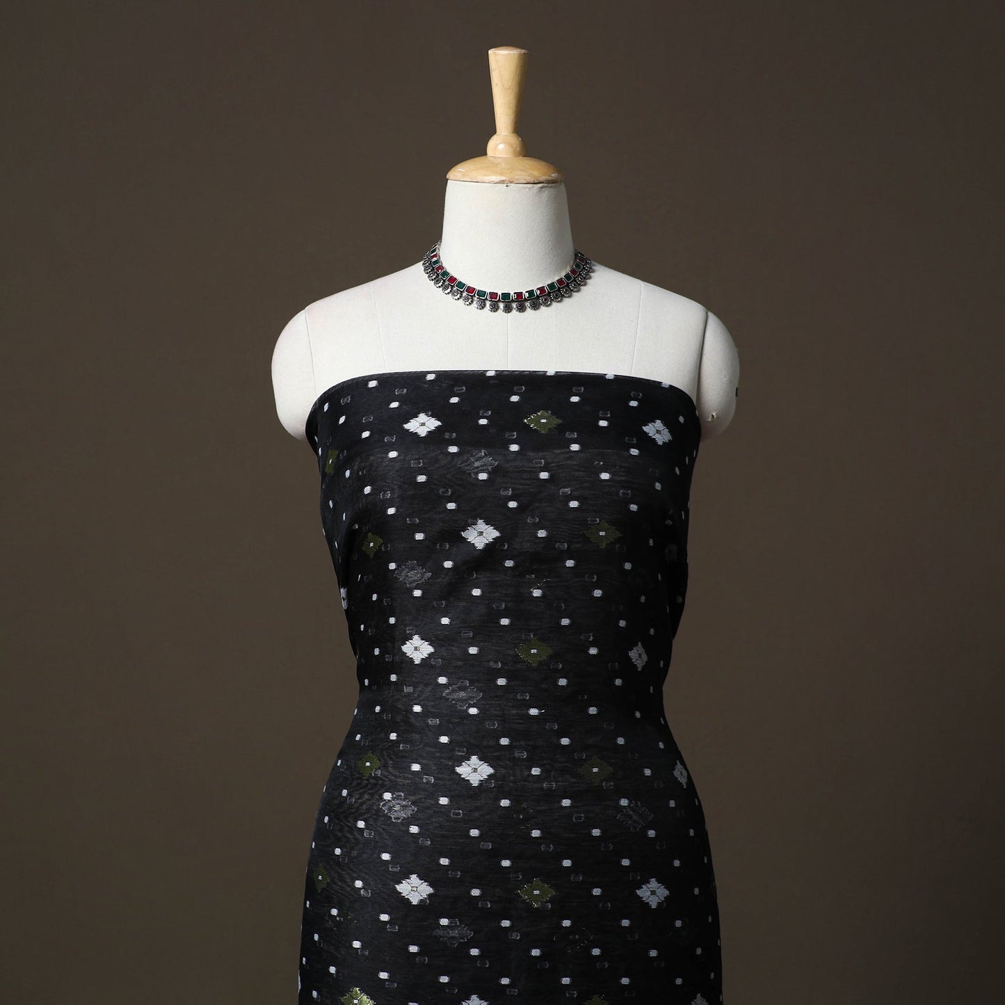 Phulia jamdani silk cotton 2pc unstitched dress material 26