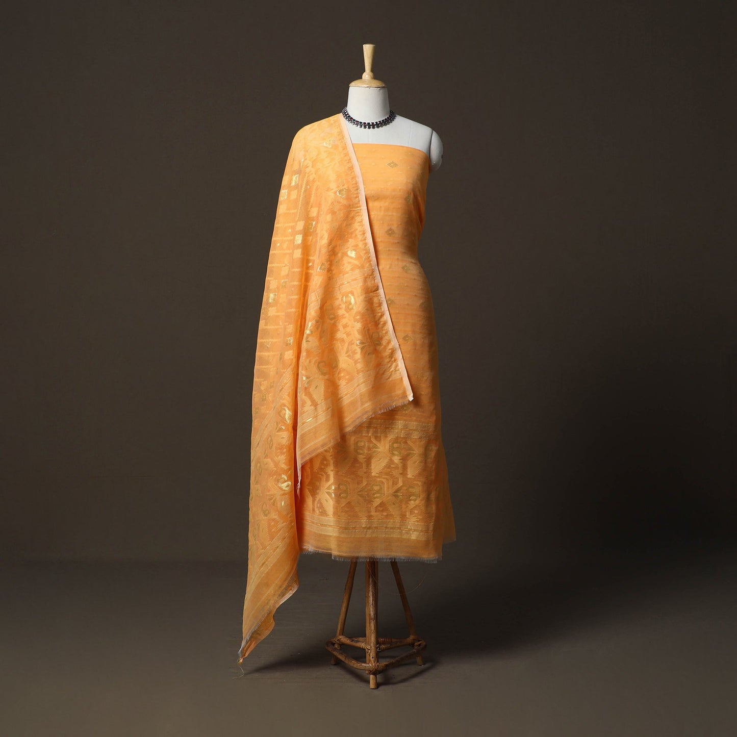 Phulia jamdani silk cotton 2pc unstitched dress material 27