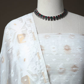 Phulia jamdani silk cotton 2pc unstitched dress material 28