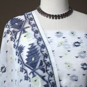 Phulia jamdani silk cotton 2pc unstitched dress material 29