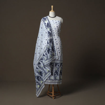 Phulia jamdani silk cotton 2pc unstitched dress material 29