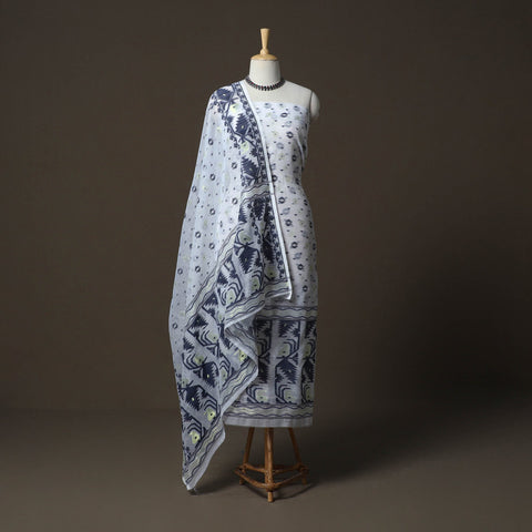 Phulia jamdani silk cotton 2pc unstitched dress material 29