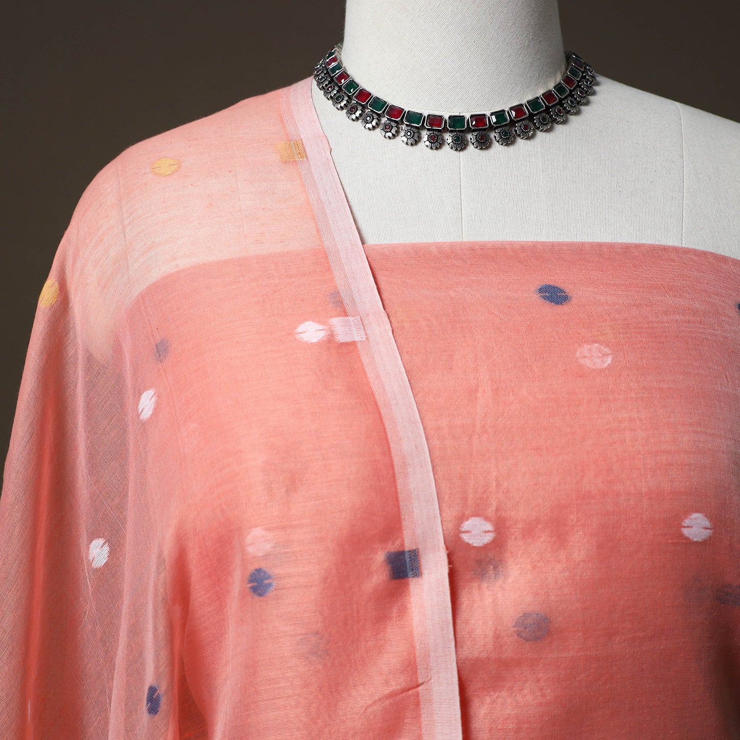 Phulia jamdani silk cotton 2pc unstitched dress material 31