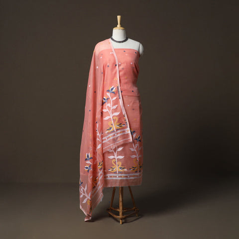 Phulia jamdani silk cotton 2pc unstitched dress material 31