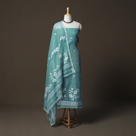 Phulia jamdani silk cotton 2pc unstitched dress material 32