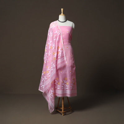 Phulia jamdani silk cotton 2pc unstitched dress material 33