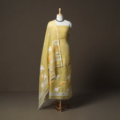 Phulia jamdani silk cotton 2pc unstitched dress material 34