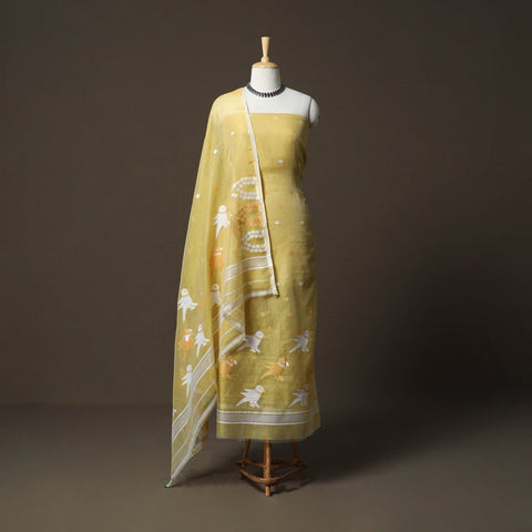 Phulia jamdani silk cotton 2pc unstitched dress material 34