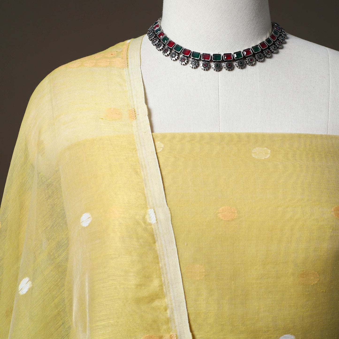 Phulia jamdani silk cotton 2pc unstitched dress material 34