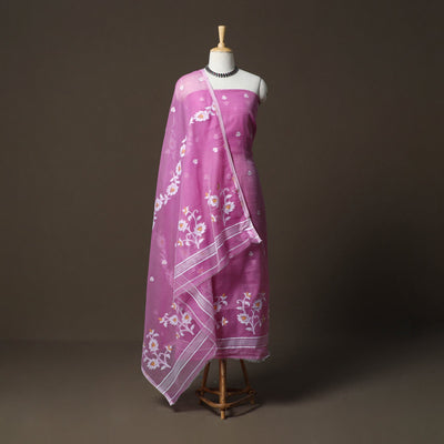 Phulia jamdani silk cotton 2pc unstitched dress material 35