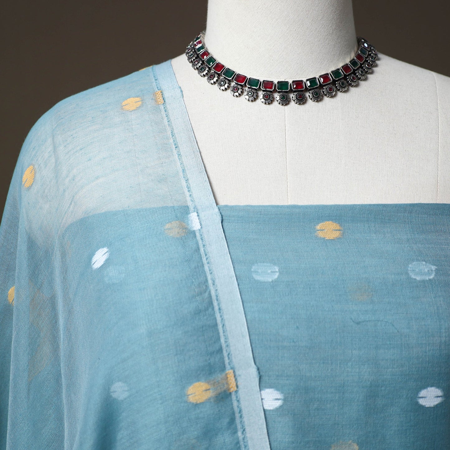 Phulia jamdani silk cotton 2pc unstitched dress material 37