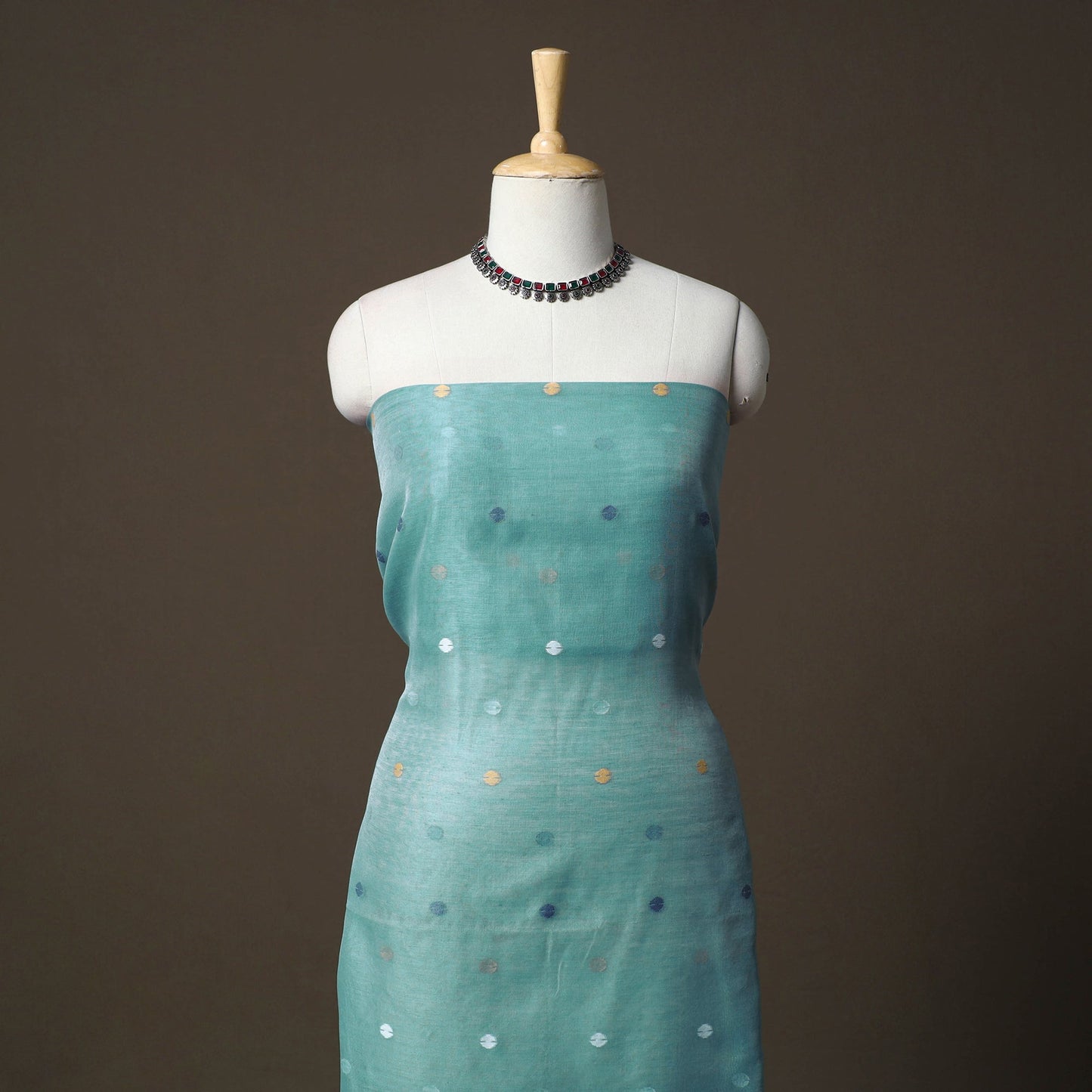 Phulia jamdani silk cotton 2pc unstitched dress material 39