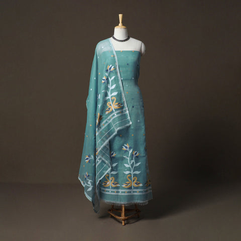 Phulia jamdani silk cotton 2pc unstitched dress material 39