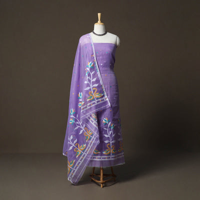 Phulia jamdani silk cotton 2pc unstitched dress material 40