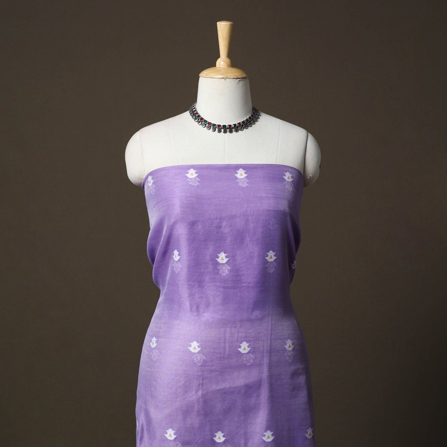 Phulia jamdani silk cotton 2pc unstitched dress material 42